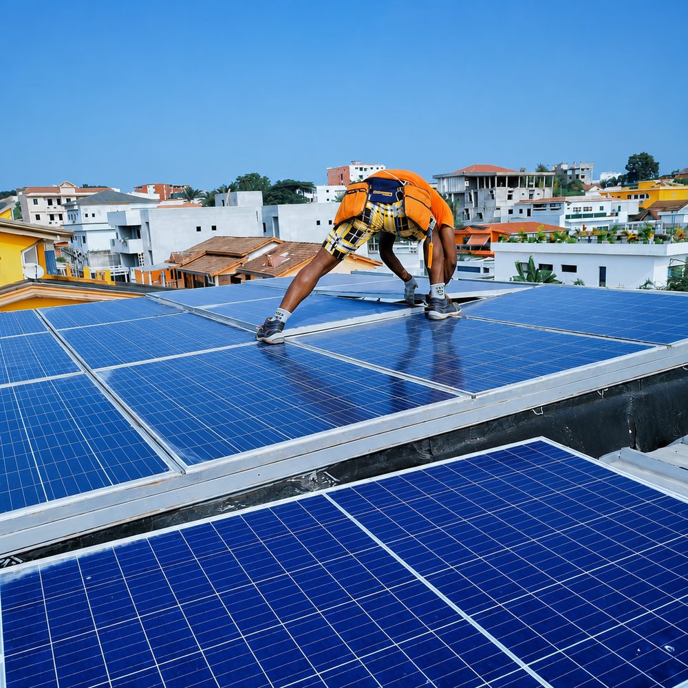 Pose de panneaux solaires